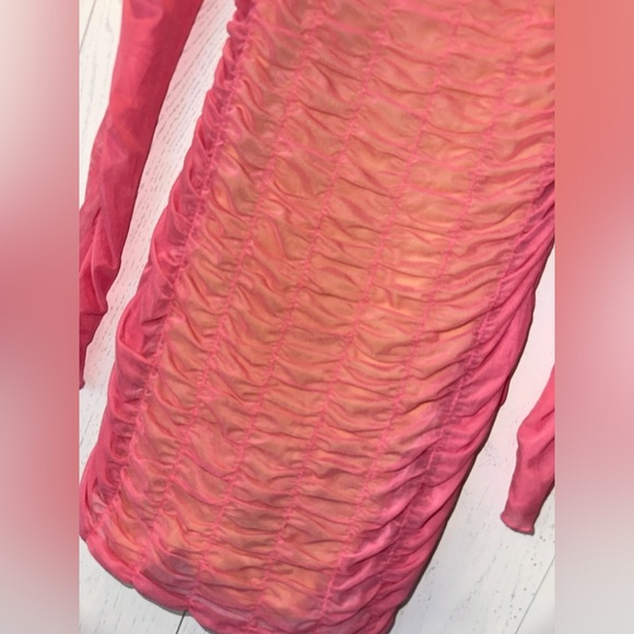 New! Asos Top Shop Pink lime green Party Club Dress Size small! - Picture 3 of 8